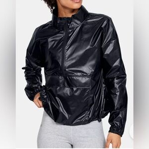 UNDER ARMOUR Storm Metallic Jacket Women's Size S NWT Black Weather Jacket
